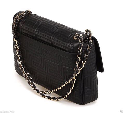 versace quilted leather shoulder bag